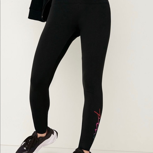 🌈 New Victoria Secret Rainbow Glitter Gradient Tee & Legging Set 🌈 Sold Out - Picture 5 of 16